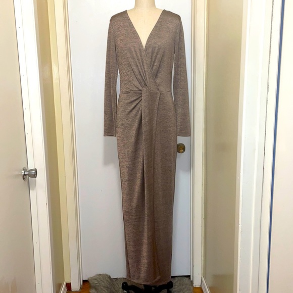 Dynamite Dresses & Skirts - Dynamite Long Sleeve Faux Wrap Maxi Dress